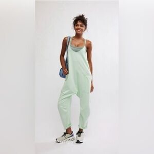 NWT Free People Movement Hot Shot Onesie In Color Pistachio-Mint Green